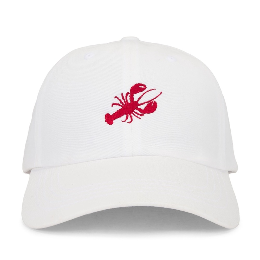 Polychrome Goods Lobster Embroidered Hat White